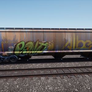 Alberta Heritage Fund Graffiti Weathered Hopper