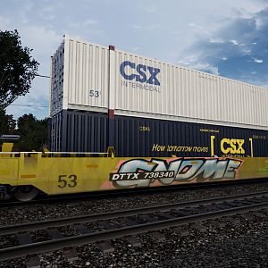 Graffiti Vandalized Intermodel Car