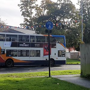 Stagecoach Dennis Trident 18511 on the Activ8 (Andover - Salisbury) Passing Amesbury