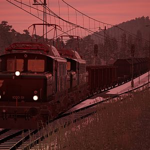 1020 Dual traction freight run