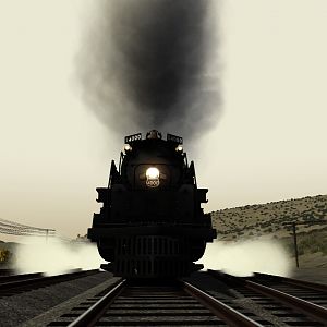UP 4000 departing Peterson UT in 1950