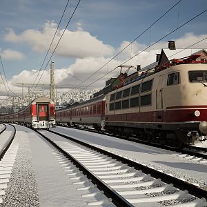 DB BR 103 Deutsche Bundesbahn Mainz - Koblenz Route
