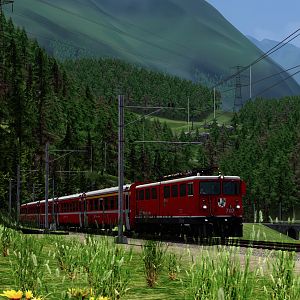 GE 6/6 II in the mountains