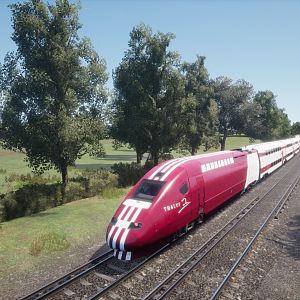 New version Thalys TGV Right side view