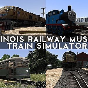 CBQ 504 Diesel Coach Train And Streetcars - Railfanning Illinois Railway Museum in Train Simulator - YouTube