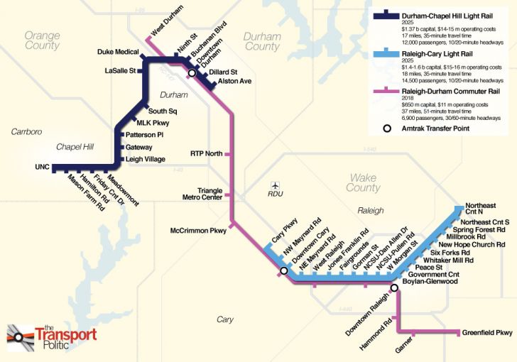 Proposed Light Rail Map Go Triangle Light Rail Map Proposal | Dovetail Games Forums